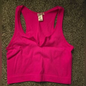 Hot pink crop (fitted)
